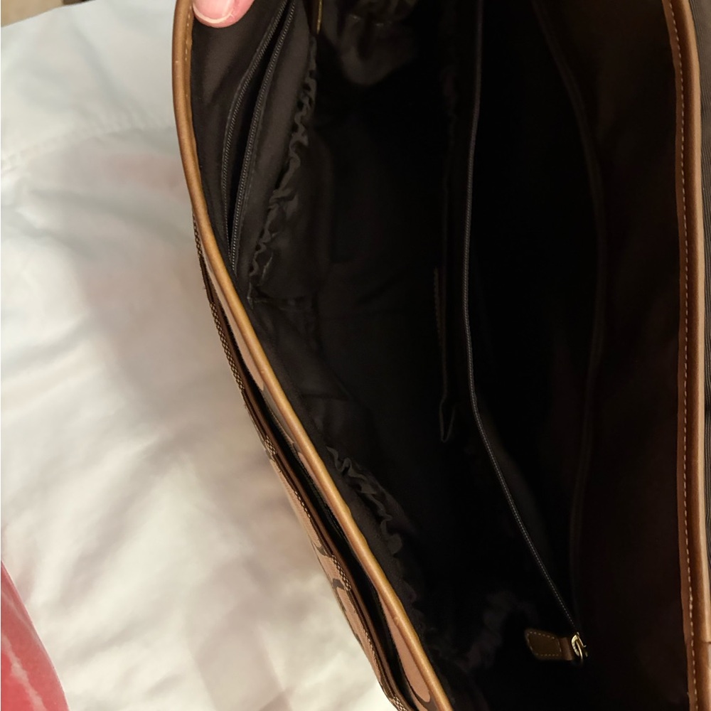 Coach Classic Multi Stripe Diaper Bag Large Lots Of Pockets Great Condition - Picture 4 of 11